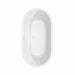 Juliette 60 Inch Freestanding Acrylic White Bathtub With Shiny White Trim No Faucet Top View
