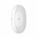 Juno 59 Inch Freestanding Acrylic Matte White Bathtub With Brushed Nickel Trim Top View