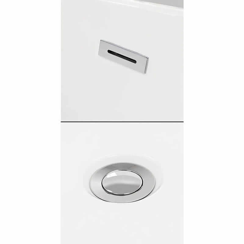 Juno 63" Freestanding Acrylic White Bathtub With Polished Chrome Trim Pop Up Drain and Overflow Plate