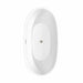 Juno 63 Inch Freestanding Acrylic Matte White Bathtub Brushed Nickel Trim No Faucet Top View