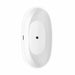 Juno 63 Inch Freestanding Acrylic Matte White Bathtub With Matte Black Trim No Faucet Top View