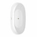 Juno 67 Inch Freestanding Acrylic Matte White Bathtub With Brushed Nickel Trim No Faucet Top View