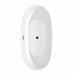 Juno 67 Inch Freestanding Acrylic Matte White Bathtub With Matte Black Trim No Faucet Top View