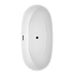 Juno 67 Inch Freestanding Acrylic White Bathtub With Matte Black Trim No Faucet Top View