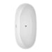 Juno 67 Inch Freestanding Acrylic White Bathtub With Polished Chrome Trim No Faucet Top View