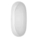 Juno 71 Inch Freestanding Acrylic White Bathtub With Shiny White Trim and Brushed Gold Faucet Top View