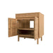 Kayla 30 inch Single Vanity Natural Teak Cabinet Only Corner View Open