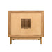 Kayla 36 inch Single Vanity Natural Teak Cabinet Only Back View