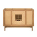 Kayla 48 inch Single Vanity Natural Teak Cabinet Only Back View