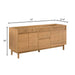 Kayla 72 Double Vanity Natural Teak Cabinet Only Dimension