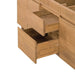 Kayla 72 inch Double Vanity Natural Teak Cabinet Only Drawers