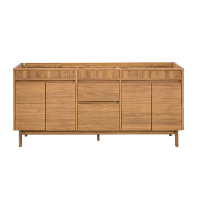 Kayla 72 inch Double Vanity Natural Teak Cabinet Only