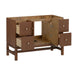 Kenzo 47 inch Single Sink Bathroom Vanity with Dual Mount Option Walnut in White Solid Drawers