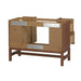 Kenzo 47 Single Sink Bathroom Vanity with Dual Mount Option Walnut in White Solid  Back View