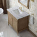 Kinnsden 36 Inch Single Vanity Weathered Oak in Carrara White Marble Top
