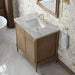 Kinnsden 36 Single Vanity Weathered Oak in Victorian Silver Silestone Top
