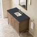 Kinnsden 48 Inch Single Vanity Weathered Oak in Charcoal Soapstone Silestone Top