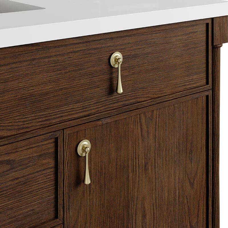 Kinnsden 48 Single Vanity Sable Oak Cabinet Only Close Up