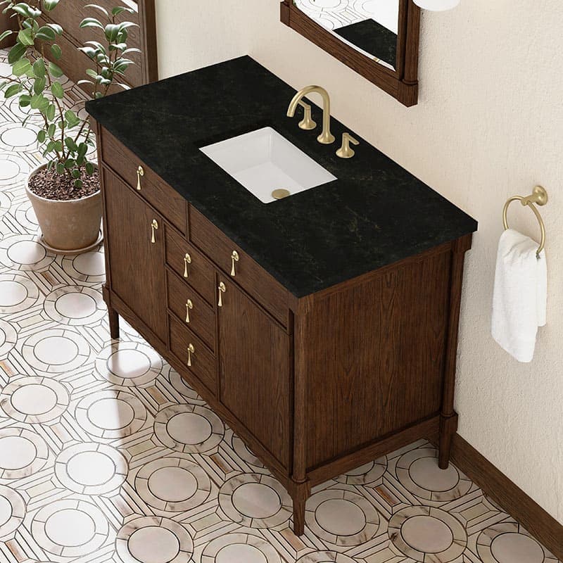 Kinnsden 48 Single Vanity Sable Oak in Phantome Eclos Top