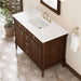 Kinnsden 48 Single Vanity Sable Oak in White Zeus Silestone Top