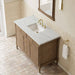 Kinnsden 48 Single Vanity Weathered Oak in Ethereal Noctis Top