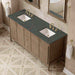 Kinnsden 72 Inch Single Vanity Weathered Oak in Parisien Bleu Silestone Top