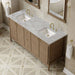 Kinnsden 72 Inch Single Vanity Weathered Oak in Victorian Silver Silestone Top