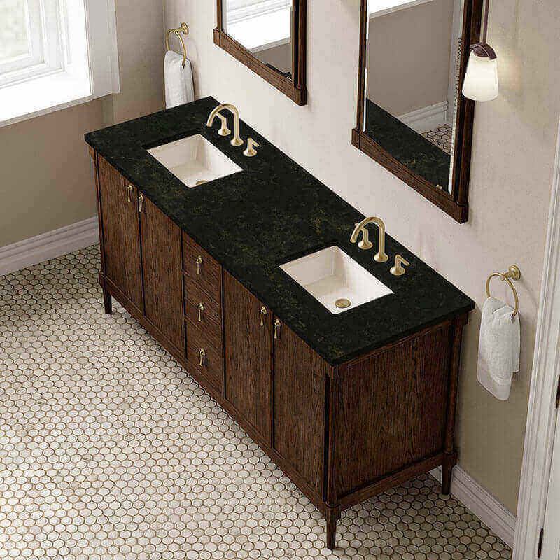 Kinnsden 72 Single Vanity Sable Oak in Phantome Eclos Top