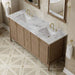 Kinnsden 72 Single Vanity Weathered Oak in Carrara White Marble Top