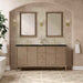 Kinnsden 72 Single Vanity Weathered Oak in Phantome Eclos Top Front View