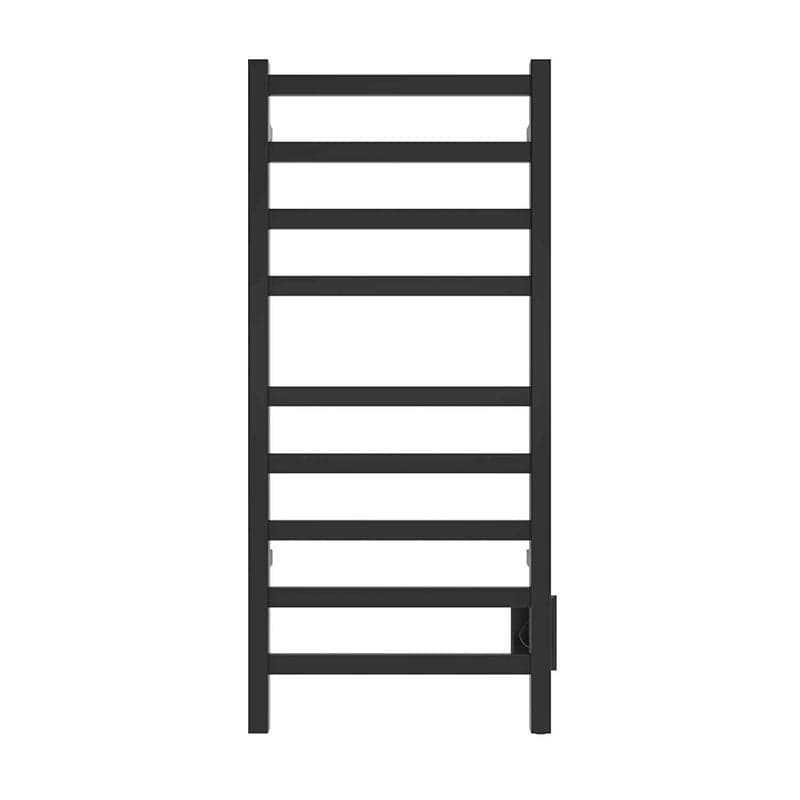 Kontour Square 18 X 40 Inch Towel Warmer Matte Black Hardwired Front View