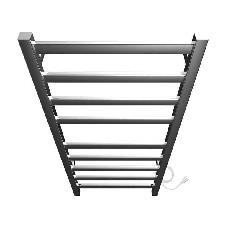Kontour Square 18 X 40 Towel Warmer Chrome Plug-in Corner View