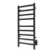 Kontour Square 18 X 40 Towel Warmer Matte Black Hardwired Corner View