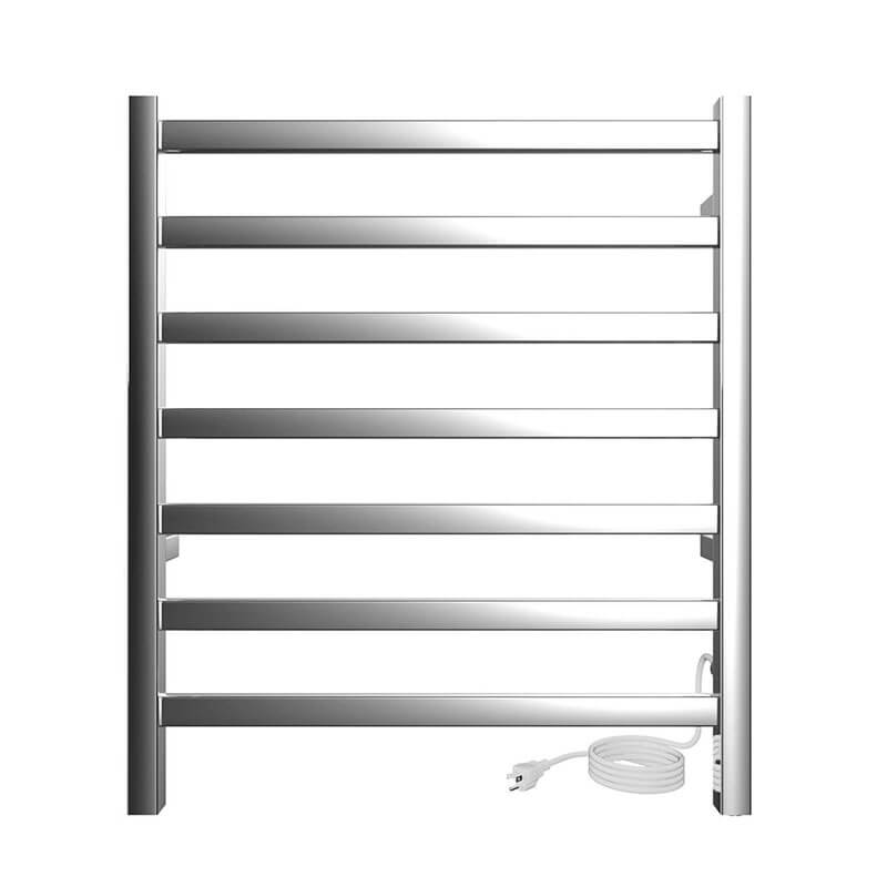 Kontour Square 24 X 27 Towel Warmer Chrome Plug-in Front View