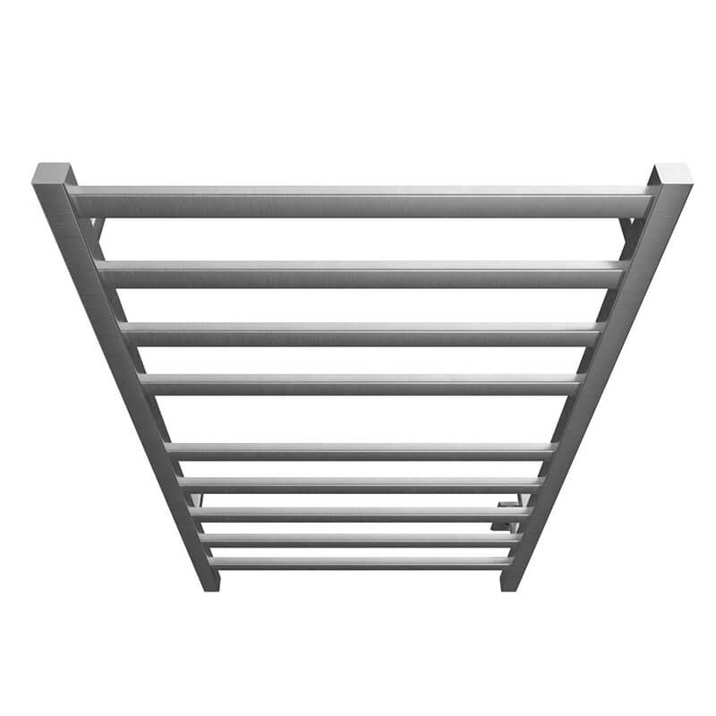 Kontour Square 24 X 40 Inch Towel Warmer Brushed Nickel Hardwired Top View