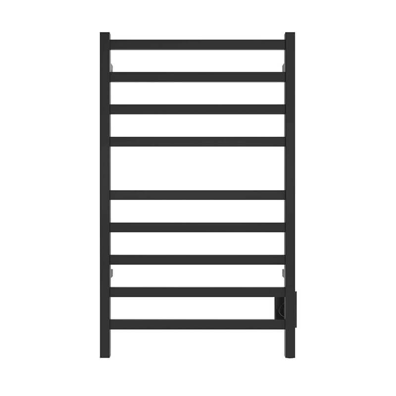 Kontour Square 24 X 40 Inch Towel Warmer Matte Black Hardwired Front View