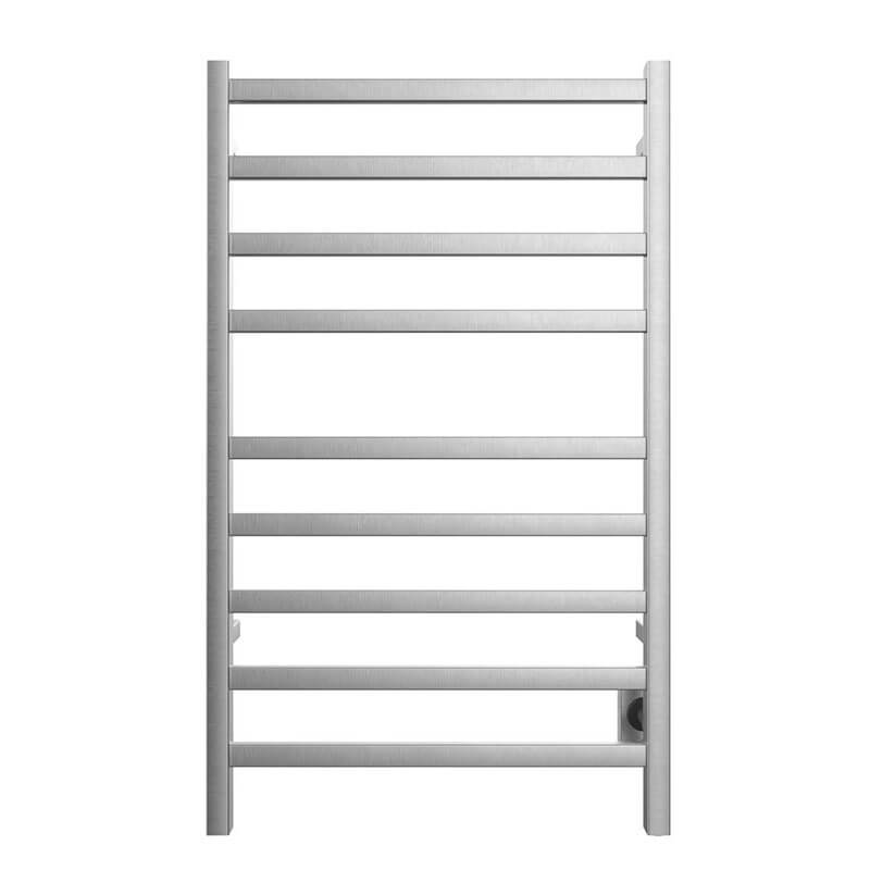 Kontour Square 24 X 40 Towel Warmer Brushed Nickel Hardwired Top View