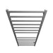 Kontour Square 24 X 60 Towel Warmer Brushed Nickel Hardwired Top View