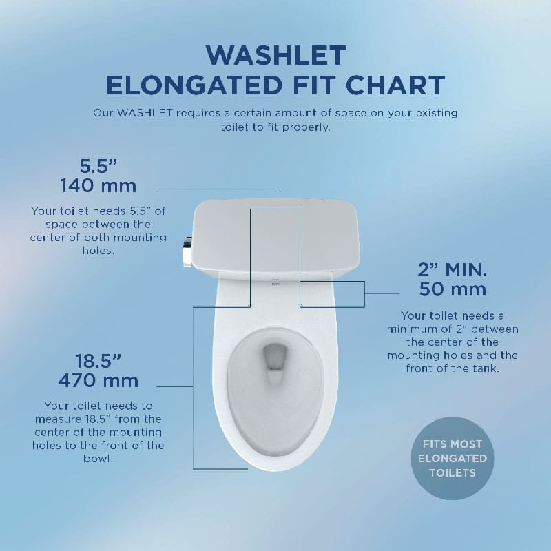 KS5 Bidet Toilet Seat Elongated Fit Chart