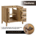 Laurel 36 inch Single Bathroom Vanity with Top Weathered Fir Open View