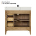 Laurel 36" Single Bathroom Vanity with Top Weathered Fir Back View