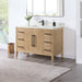 Laurel 48 inch Single Bathroom Vanity with Top Weathered Fir Corner View