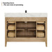 Laurel 48" Single Bathroom Vanity with Top Weathered Fir Back View