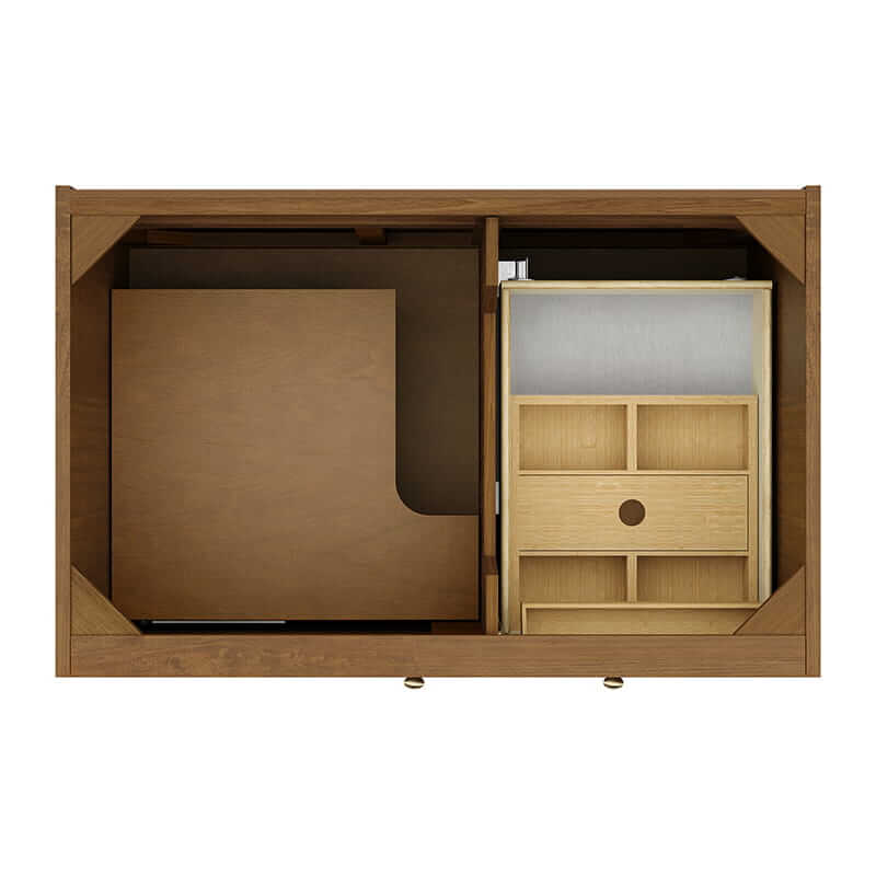 Laurent 36" Single Vanity in Honey Oak Top View