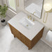 Laurent 36" Single Vanity in Honey Oak With White Zeus Silestone Top