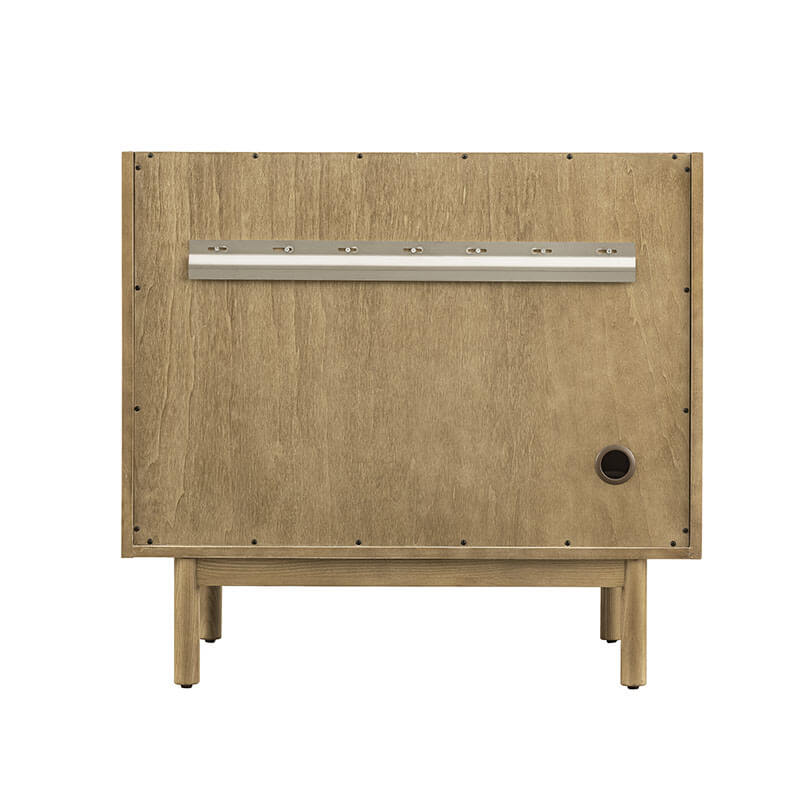 Laurent 36 Single Vanity Light Natural Oak Back View