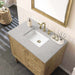 Laurent 36 Single Vanity Light Natural Oak Eternal Serena Top