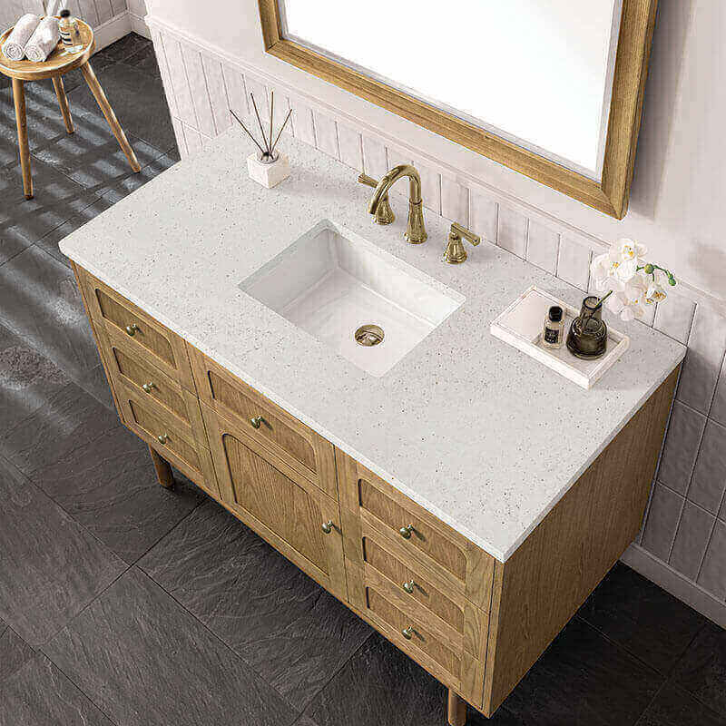 Laurent 48 Single Vanity Light Natural Oak Lime Delight Top