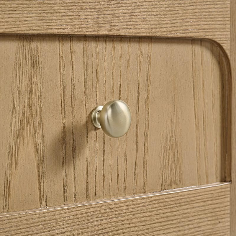 Laurent 60" Double Vanity in Light Natural Oak With Champagne Brass Hardware