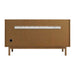 Laurent 60 Inch Double Vanity in Honey Oak Back View Freestanding